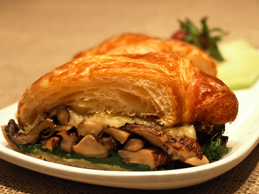 Spinach, Portabella & Swiss Croissant